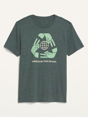 Old Navy - Soft-Washed Graphic Tee | Medium | Increase the Peace Terra Green